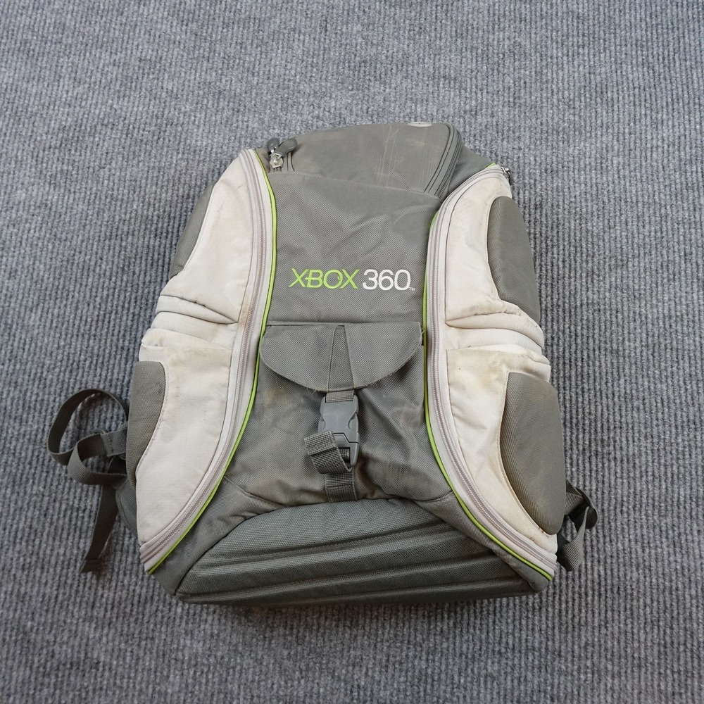 Xbox 360 Backpack Console Carry Case Travel Bag Gray Padded Official Microsoft